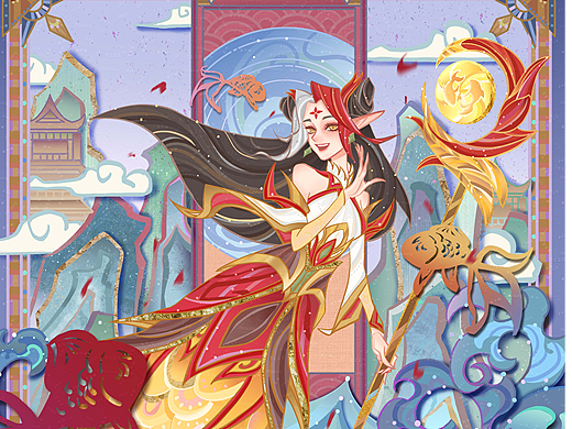 娜美剪纸仙灵同人