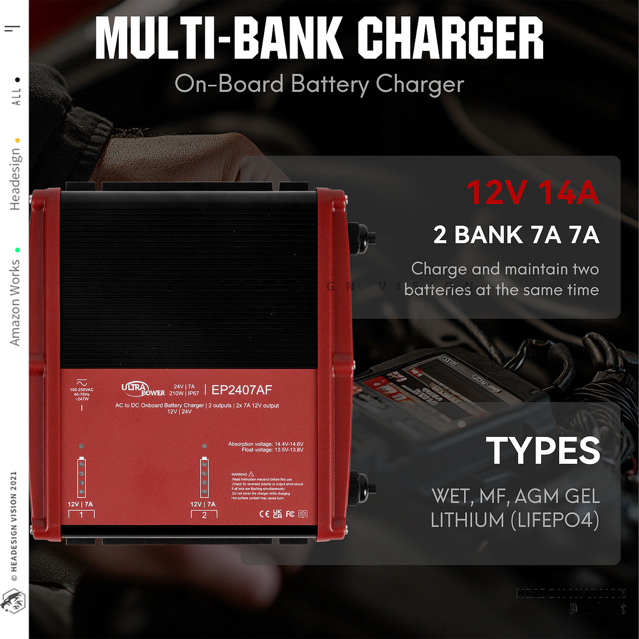 电瓶充电器产品拍摄_主图设计_A+页面-狮子头视觉