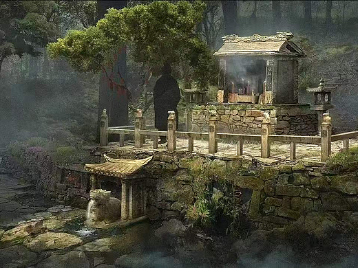 游戏场景建模渲染