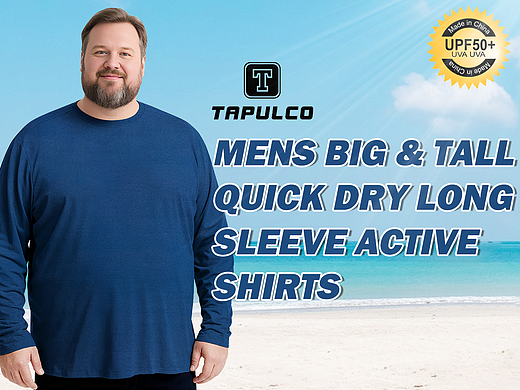 亚马逊A+圆领大码长袖男装(电脑端+手机端)