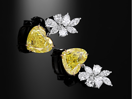 客片欣赏 黄钻耳环 珠宝摄影