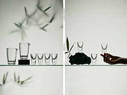 🍶新中式极简摄影|当酒杯邂逅东方禅意