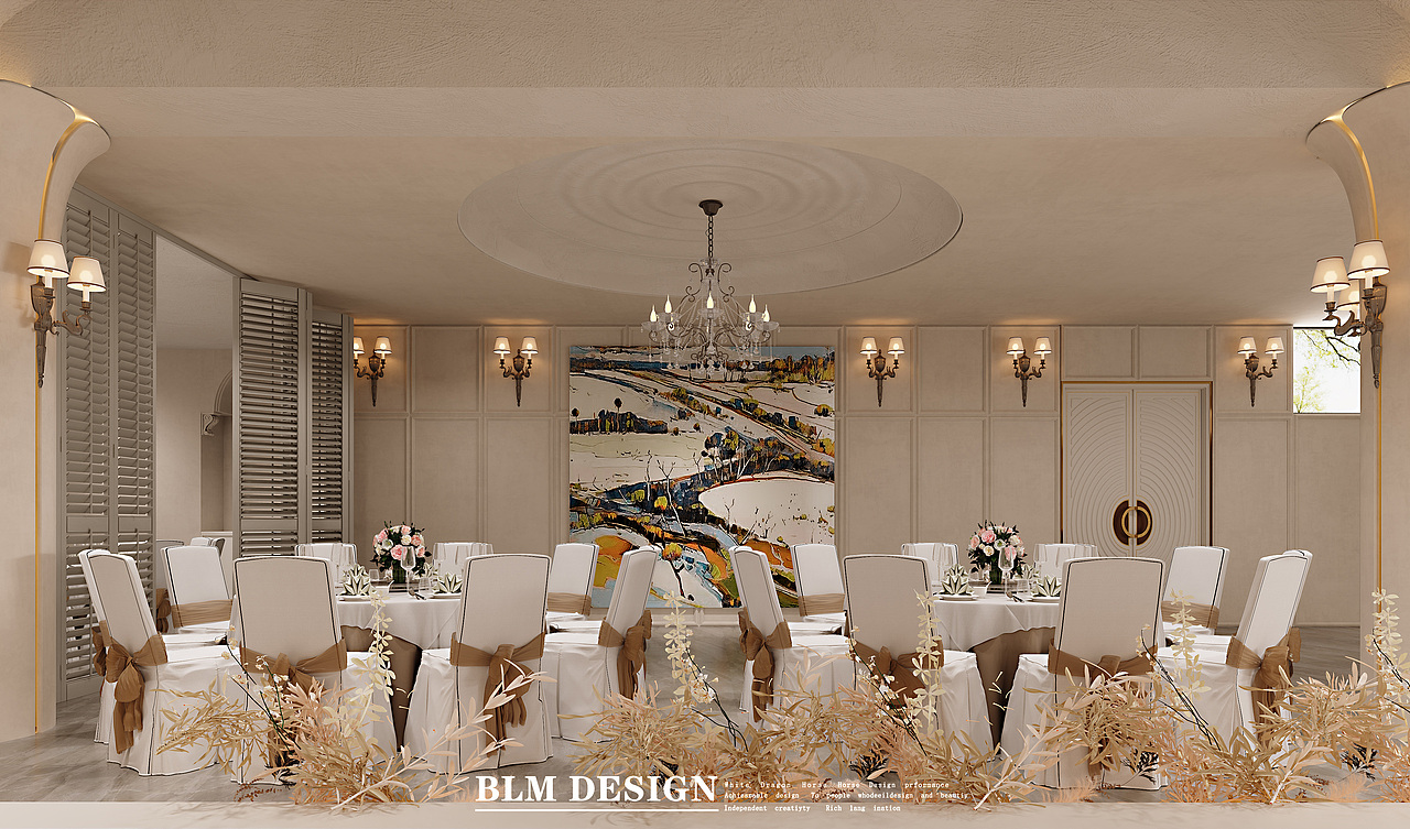 宴会厅效果图案例