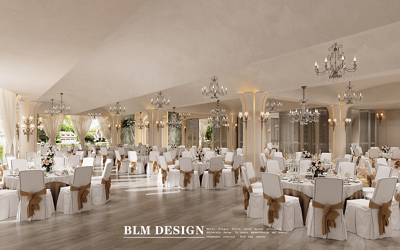 宴会厅效果图案例