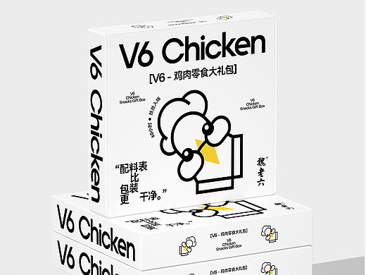 《魏老六 / V6Chicken》鸡肉零食包装设计