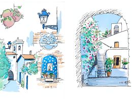 风景与美食——新手水彩30-34