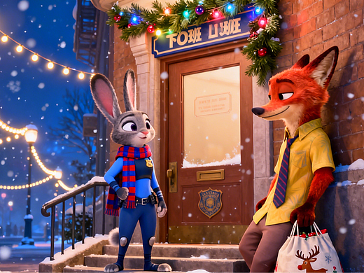 《圣诞夜的双向惊喜》短片