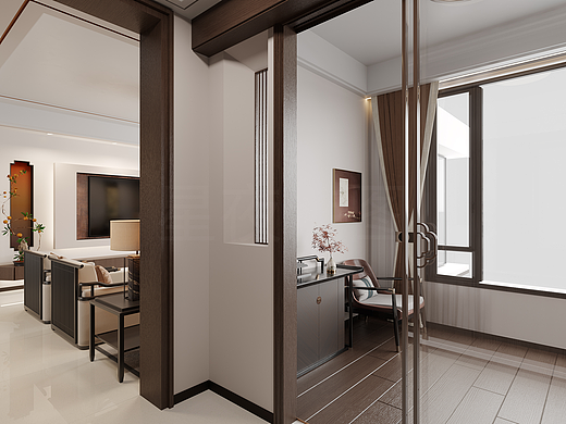 新中式效果图案例分享