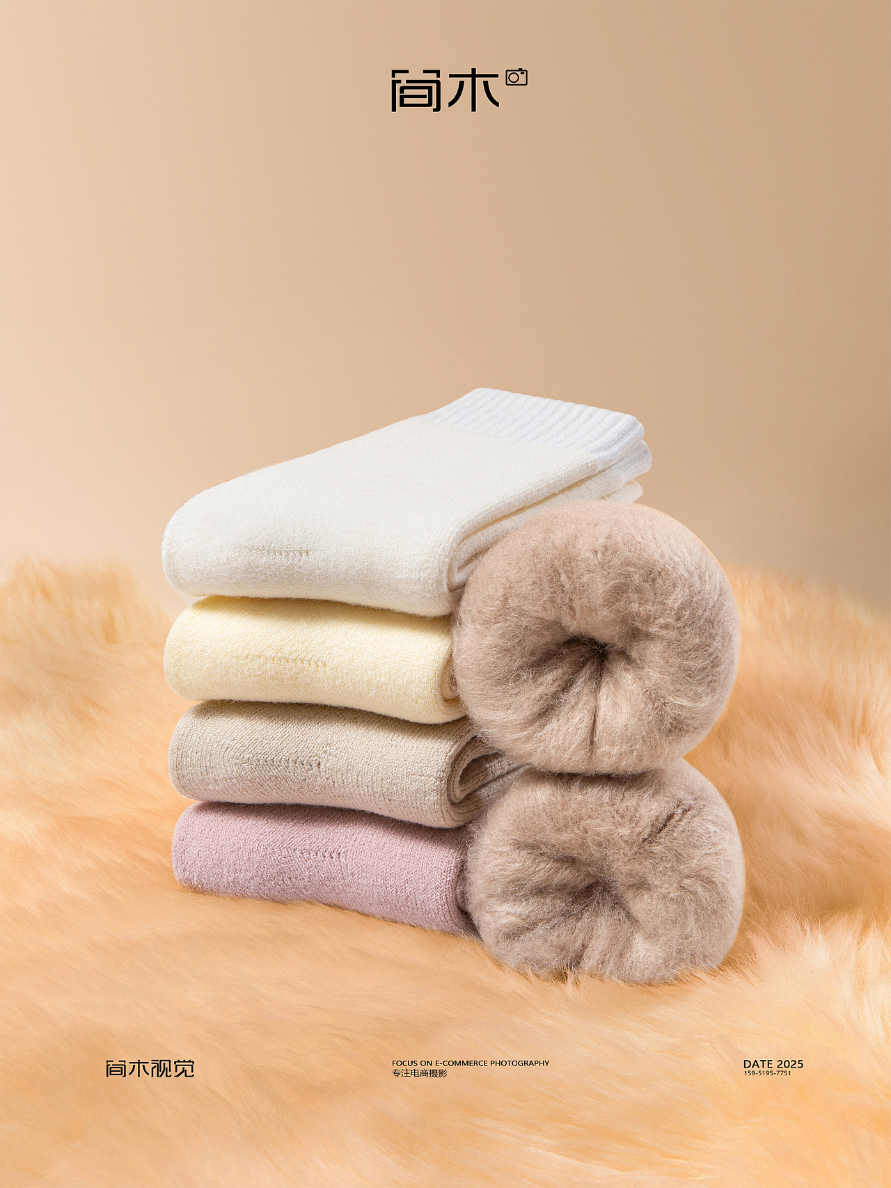 羊绒袜电商摄影丨顶瓜瓜×简木视觉 女士秋冬棉袜拍摄