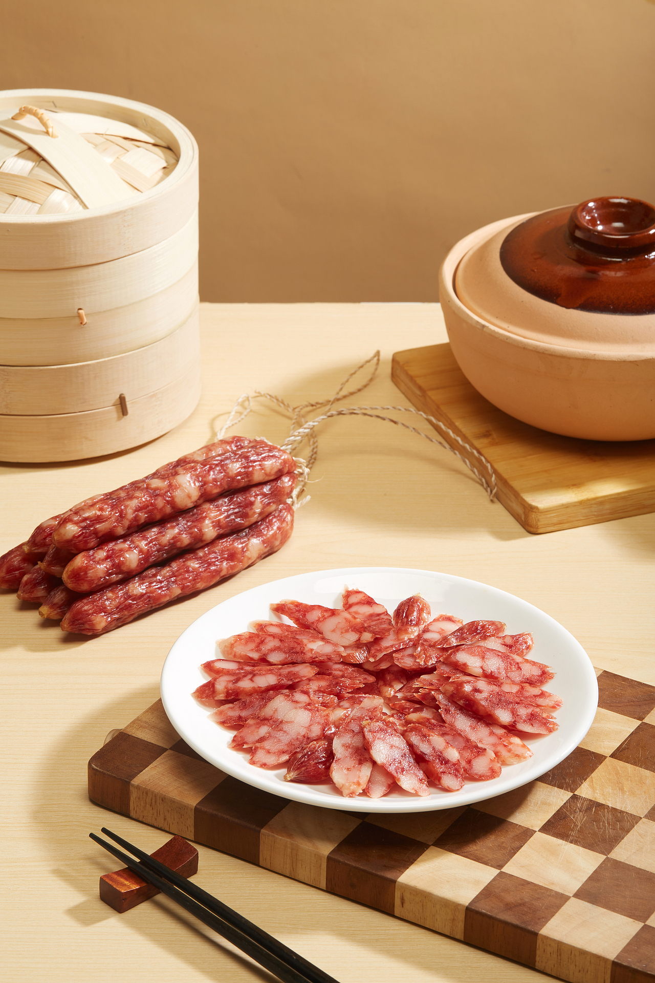 广式腊肠---咀香园电商拍摄