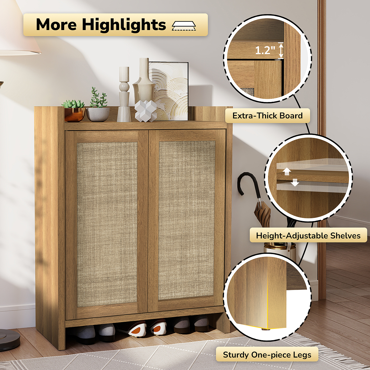 亚马逊双门三门鞋柜