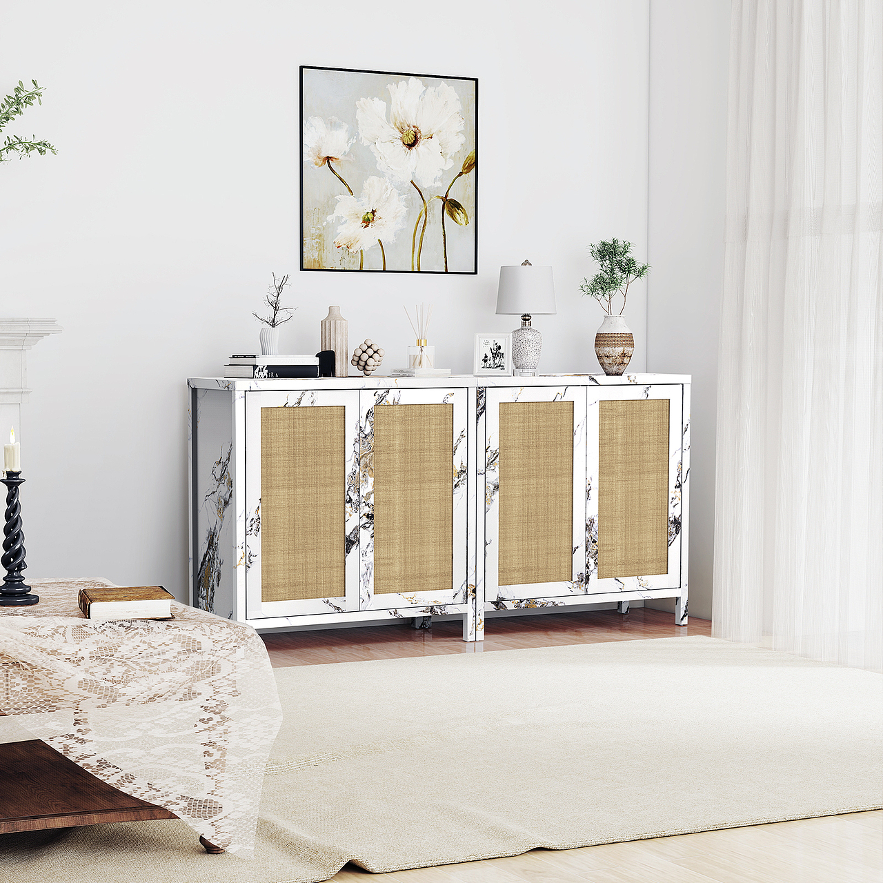 亚马逊双门边柜