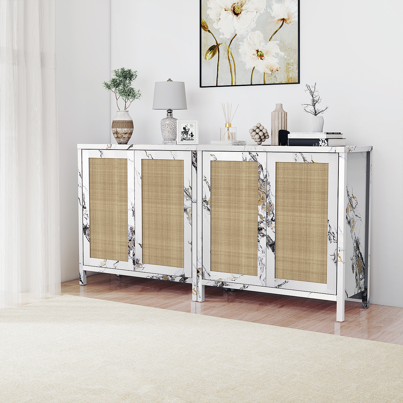 亚马逊双门边柜