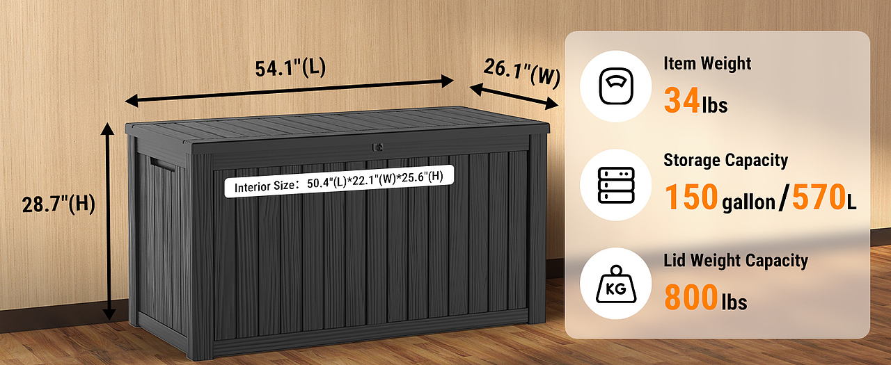 亚马逊储物箱150加仑