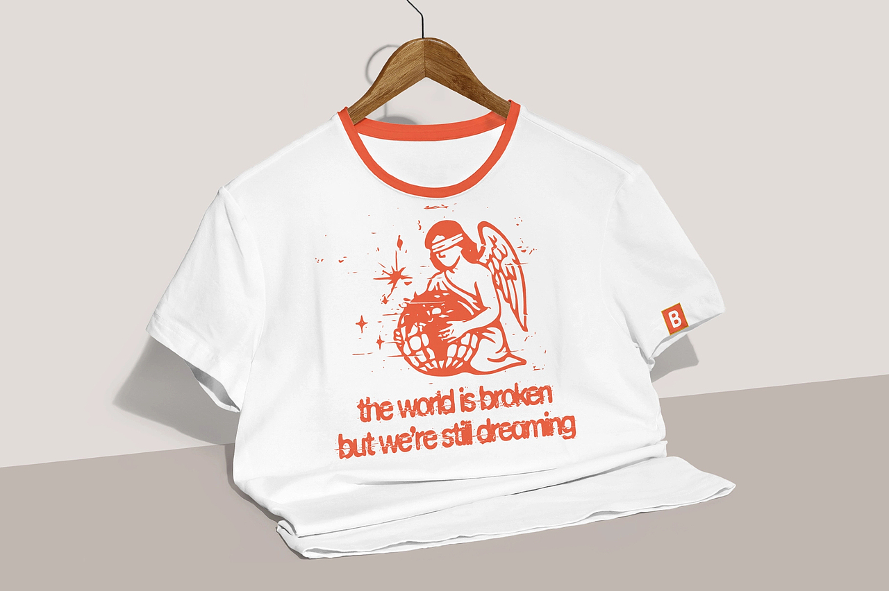 4款复古街头叛逆Y2K潮流海报封面标题故障艺术英文字体