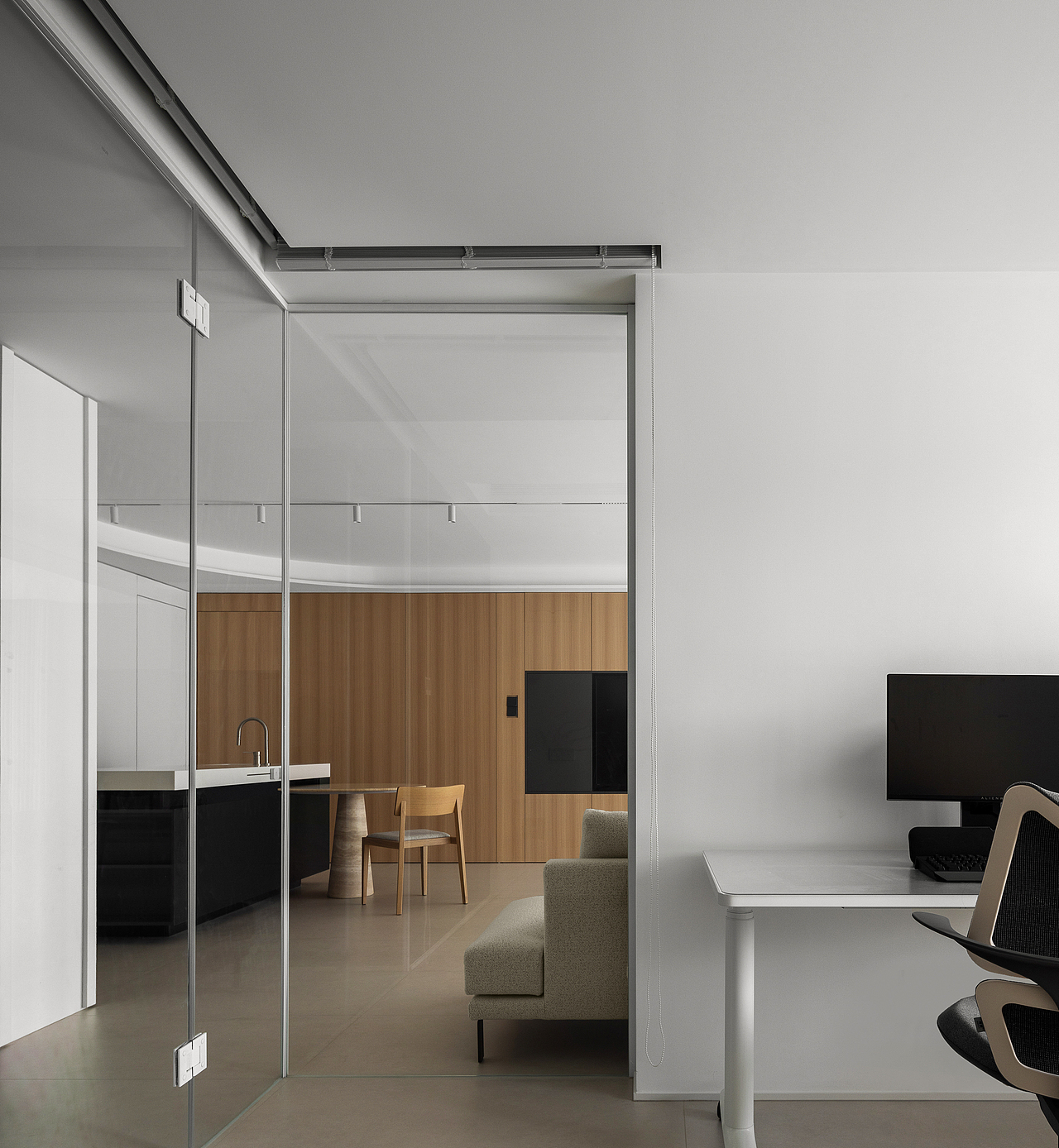 室内空间｜以木为序，在120㎡里铺陈极简的生活节奏（图ZNDAwMDQ2MzQ4） - 家装设计 - 站酷设计师汤野建筑空间摄影原创素材 - 站酷ZCOOL