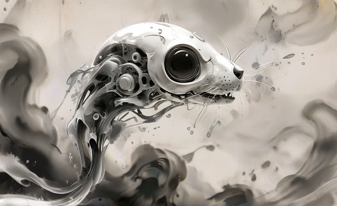 水墨幻境:机甲兽头