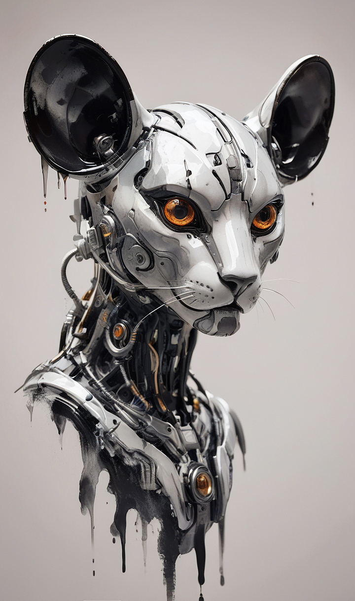 水墨幻境:机甲兽头