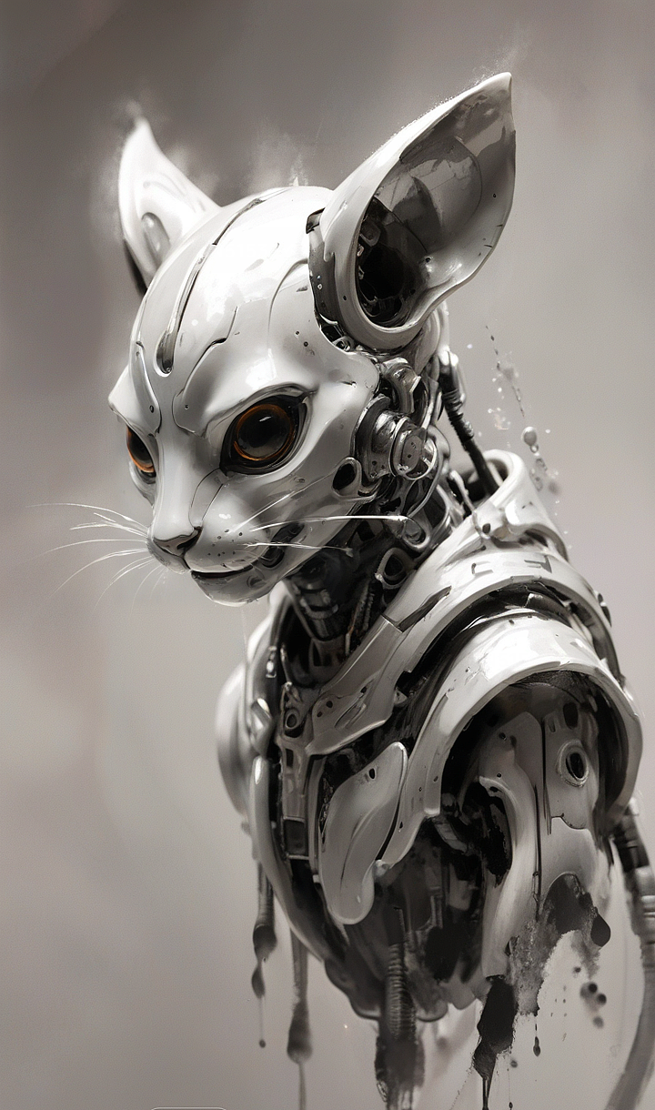 水墨幻境:机甲兽头