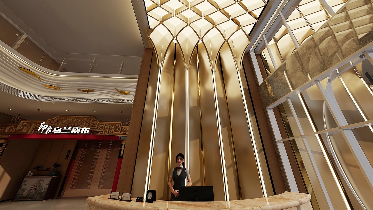 酒店入户厅改造设计效果图