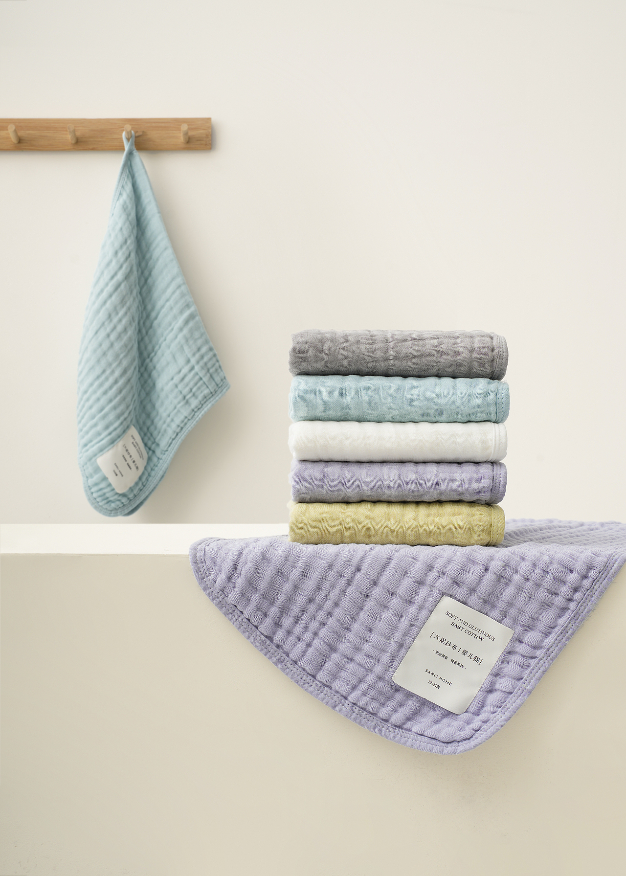 三利-纱布浴巾/棉麻混纺浴巾（图ZNDAwMDQ4ODA0） - 产品摄影 - 站酷设计师咖啡加水原创素材 - 站酷ZCOOL