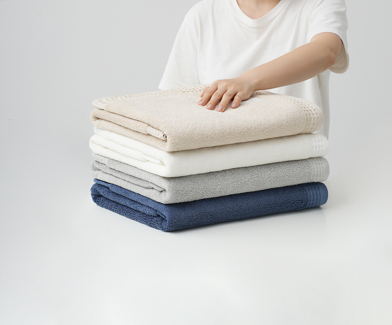 三利-纱布浴巾/棉麻混纺浴巾（图ZNDAwMDQ4ODEy） - 产品摄影 - 站酷设计师咖啡加水原创素材 - 站酷ZCOOL