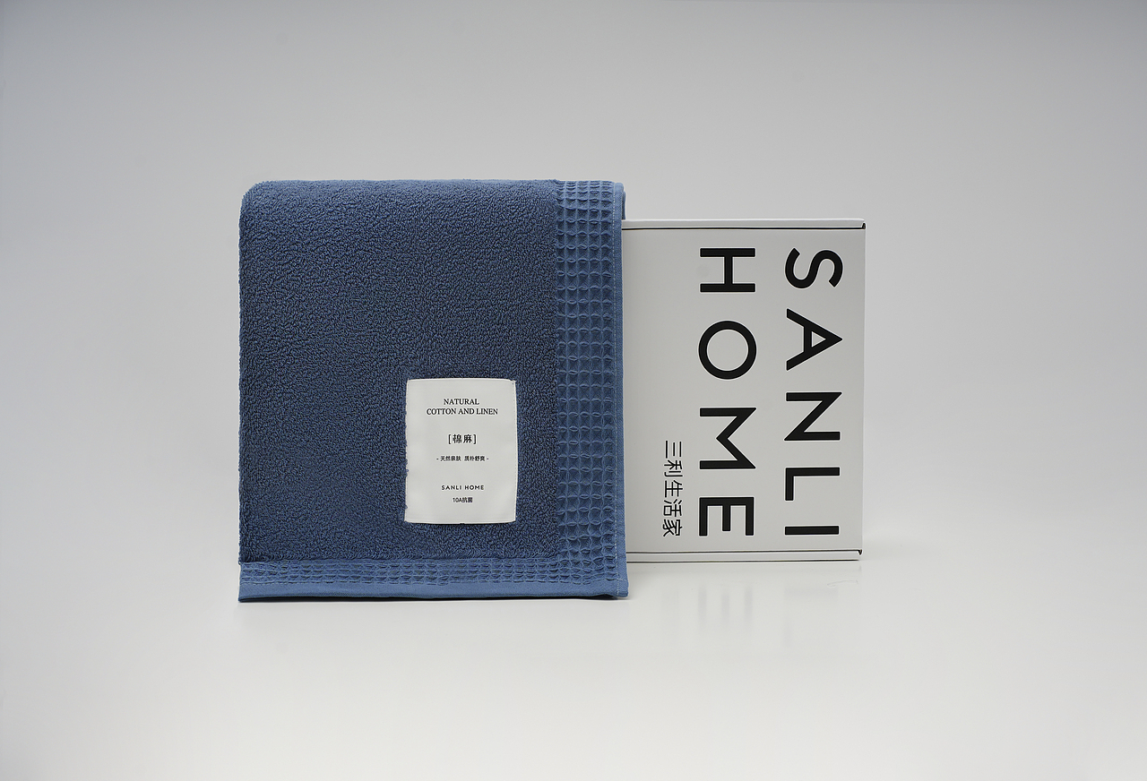 三利-纱布浴巾/棉麻混纺浴巾（图ZNDAwMDQ4ODI4） - 产品摄影 - 站酷设计师咖啡加水原创素材 - 站酷ZCOOL