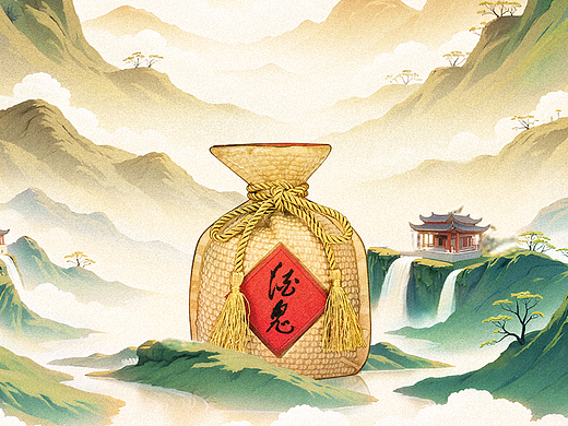 酒鬼酒古风直播间贴片设计酒水直播间贴片设计