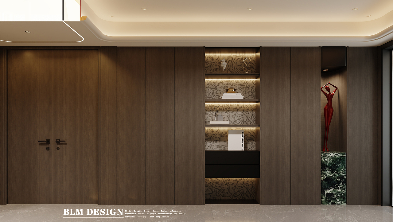 意式轻奢—白龙马效果图