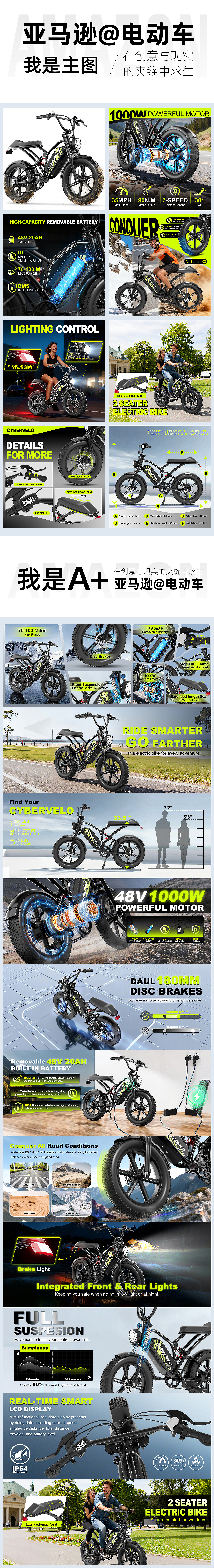 亚马逊设计-电动车主图A+