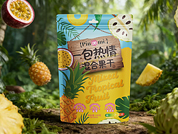 一包热情果干包装设计