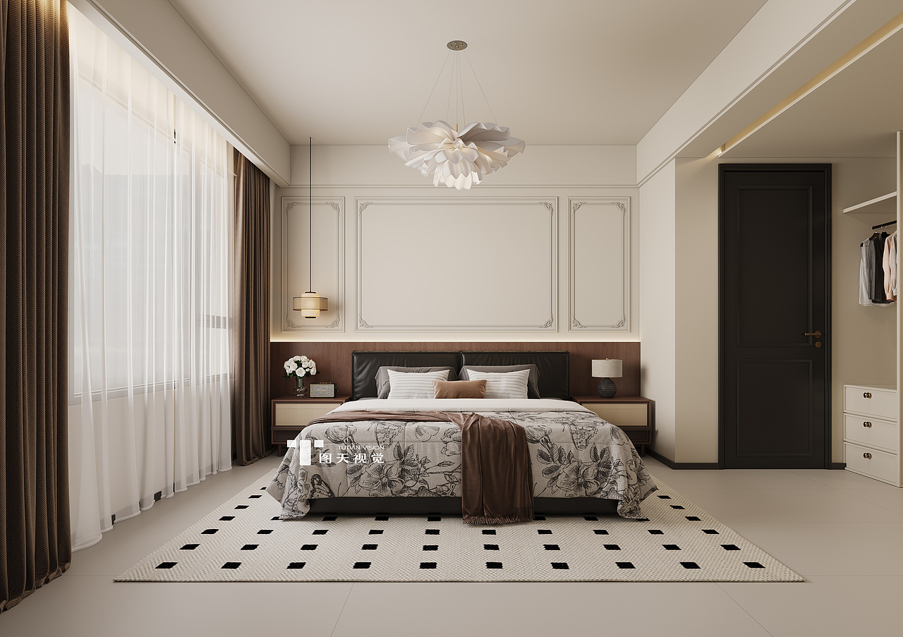 轻法式中古复式 · 带顶楼露台（图ZNDAwMDY2NTUy） - 家装设计 - 站酷设计师图天设计SUSU原创素材 - 站酷ZCOOL