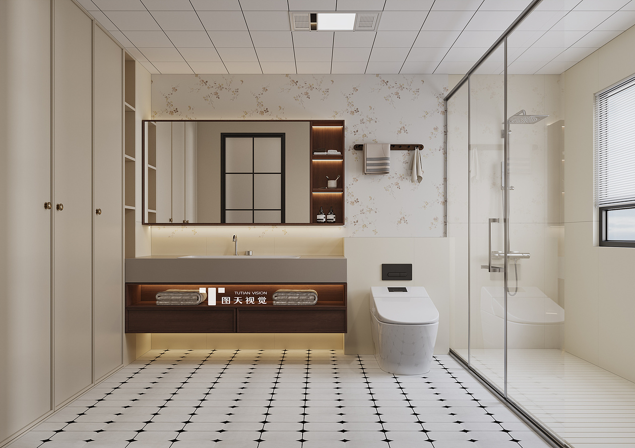 轻法式中古复式 · 带顶楼露台（图ZNDAwMDY2NTY0） - 家装设计 - 站酷设计师图天设计SUSU原创素材 - 站酷ZCOOL