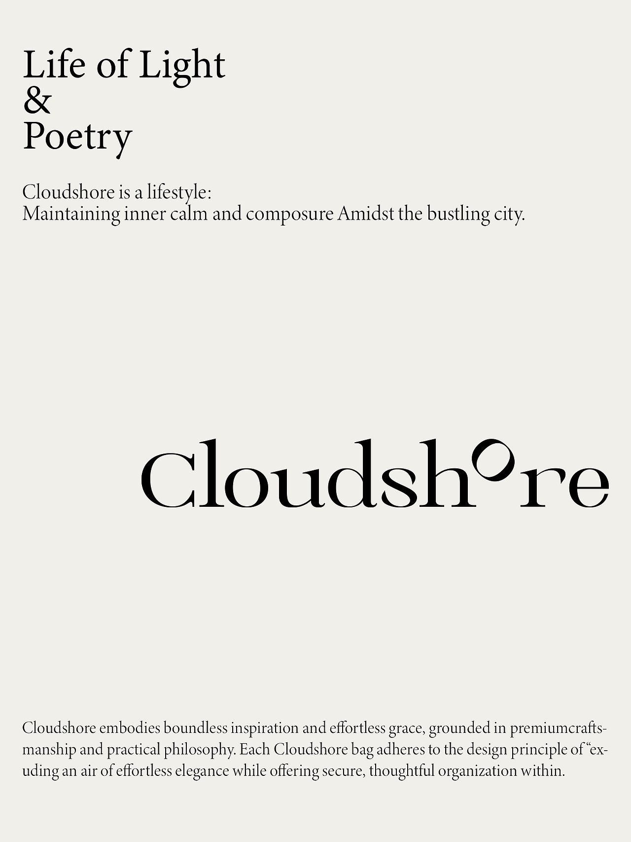 Cloudshore云汀女包品牌设计（图ZNDAwMDY3ODM2） - Logo - 站酷设计师EVER品牌设计原创素材 - 站酷ZCOOL