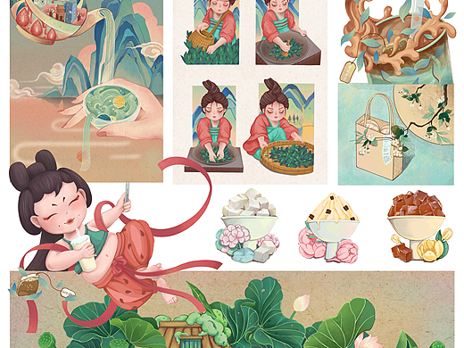 茶过三旬奶茶店 IP及插画