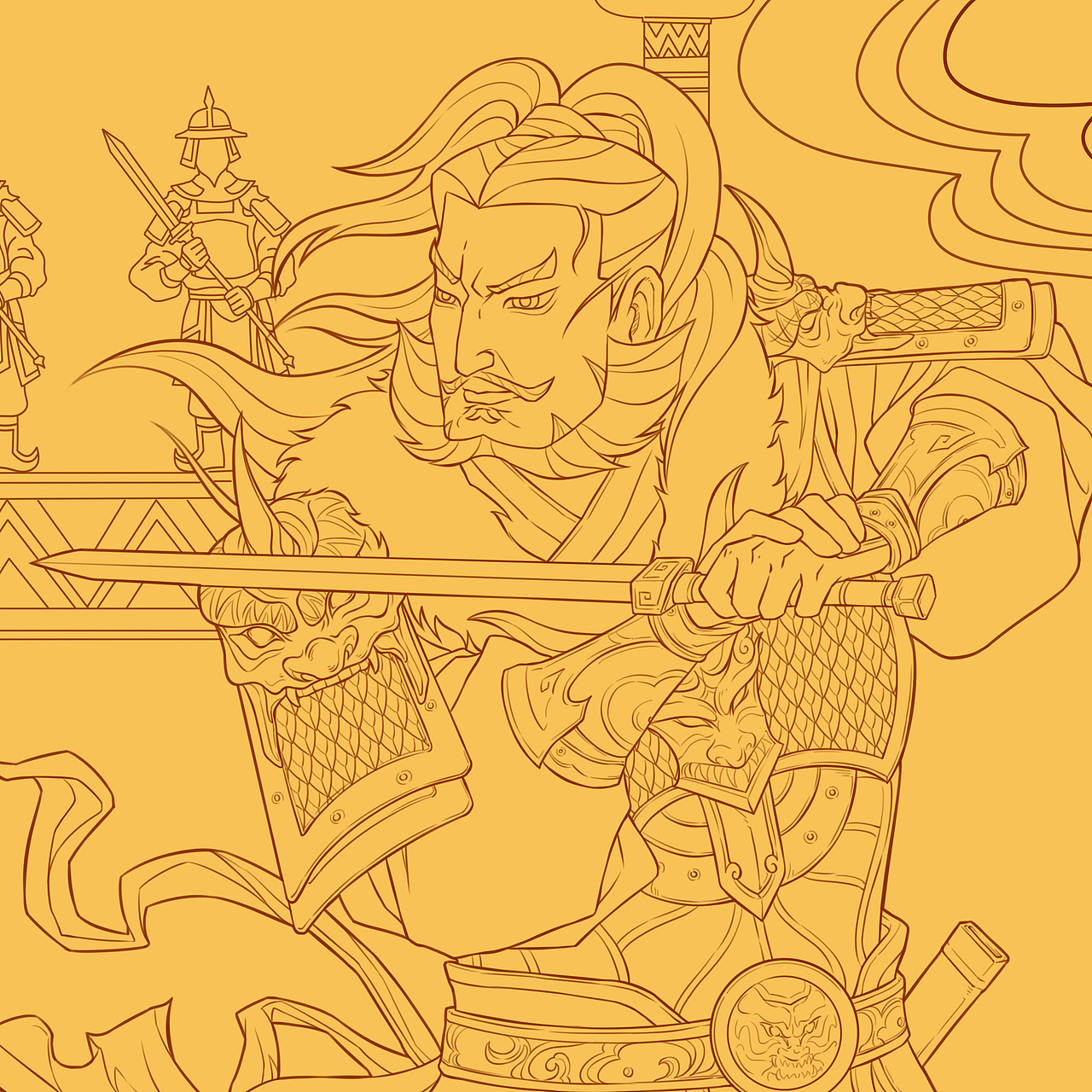 《马鞍山的传说》绘本插画设计