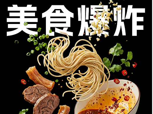 不用提示词,模版搞定,Ai美食爆炸教程