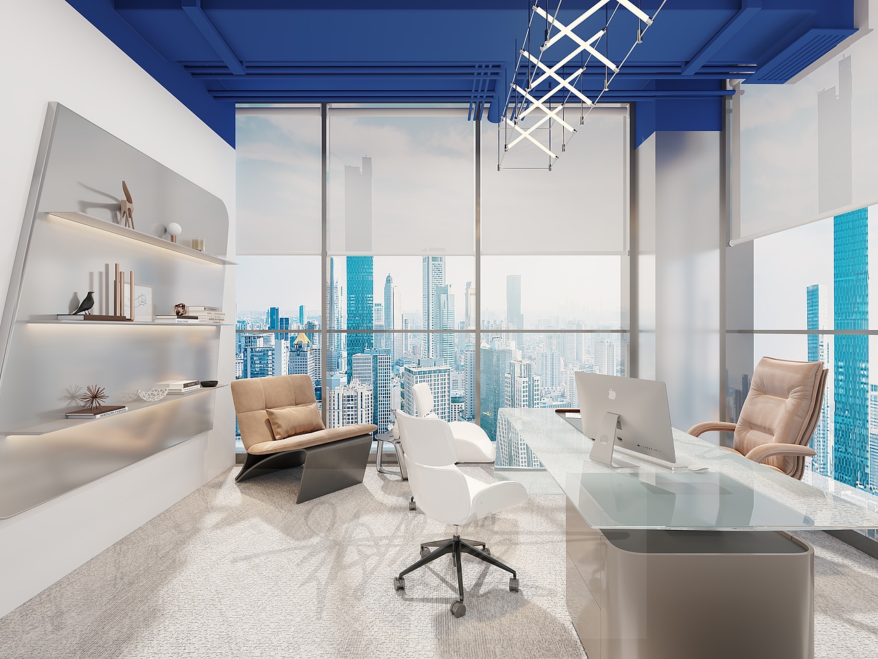 蓝色是看得见的节奏。忙而不乱,自有旋律。