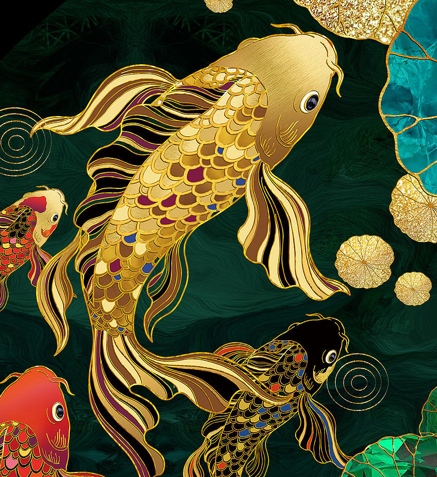 银行产品设计《年年有余》（图ZNDAwMTA4MzA0） - 艺术插画 - 站酷设计师云飞兮原创素材 - 站酷ZCOOL