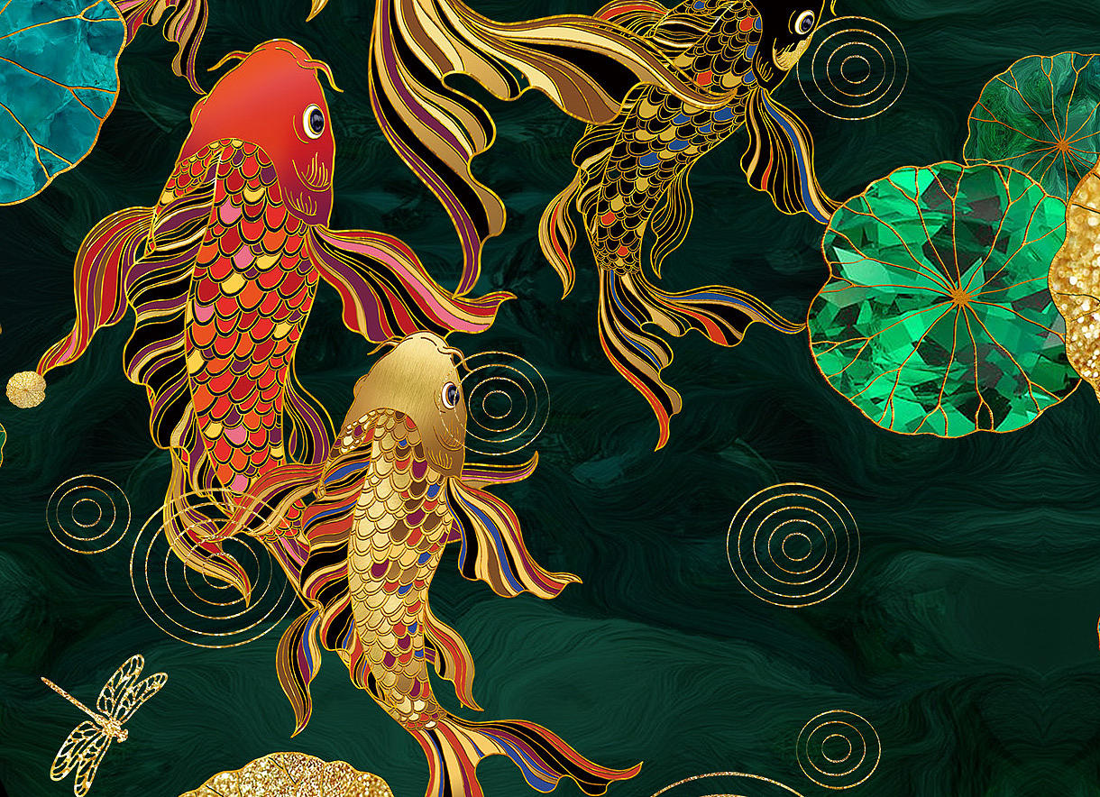 银行产品设计《年年有余》（图ZNDAwMTA4MzY0） - 艺术插画 - 站酷设计师云飞兮原创素材 - 站酷ZCOOL