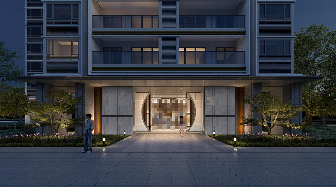 某住宅项目灯光效果图（图ZNDAwMTEzMTEy） - 建筑设计 - 站酷设计师哈里克克原创素材 - 站酷ZCOOL