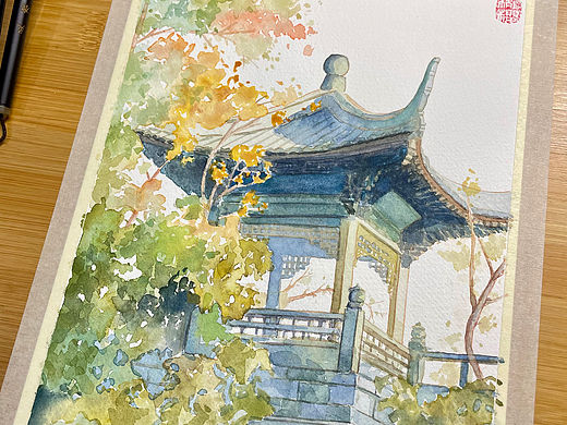 最近画的几张水彩风景