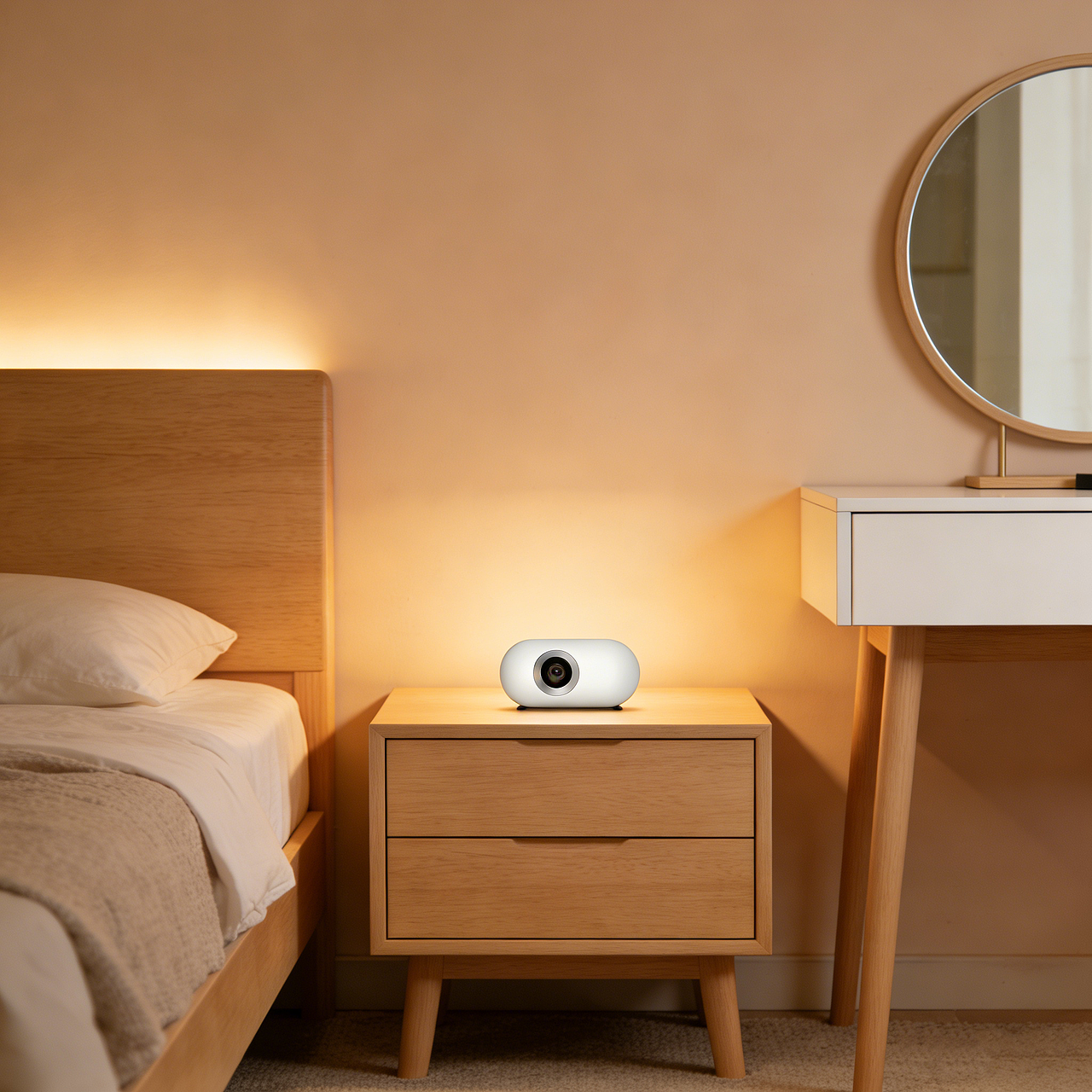 去工具感:椭圆机身 + 双轴支架,重塑家用摄像头视觉