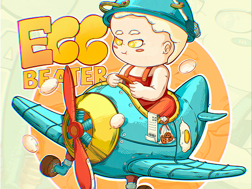 打蛋机-哒哒哒！原创插画