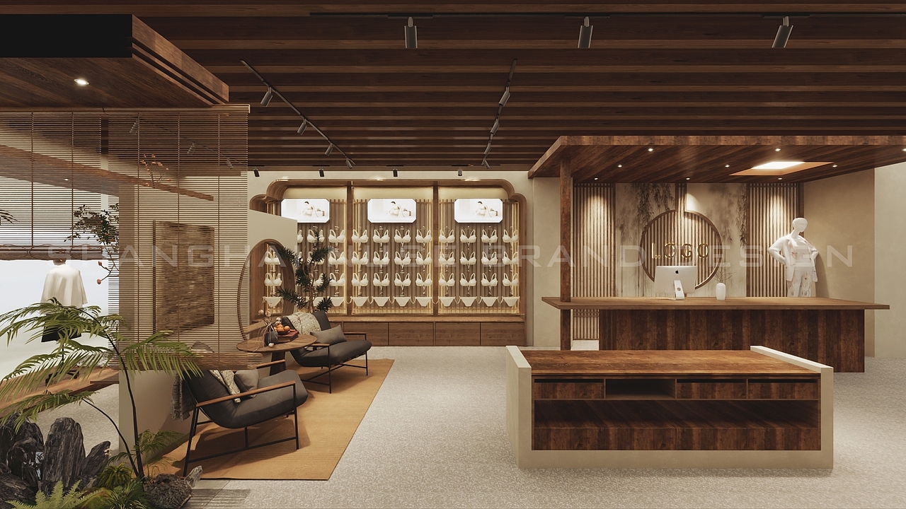 圆窗框景:内衣店的东方美学帧