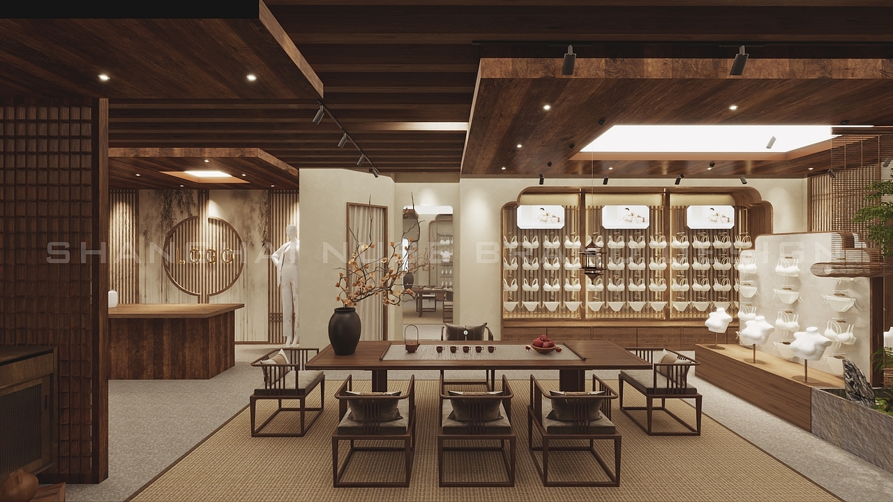 圆窗框景:内衣店的东方美学帧