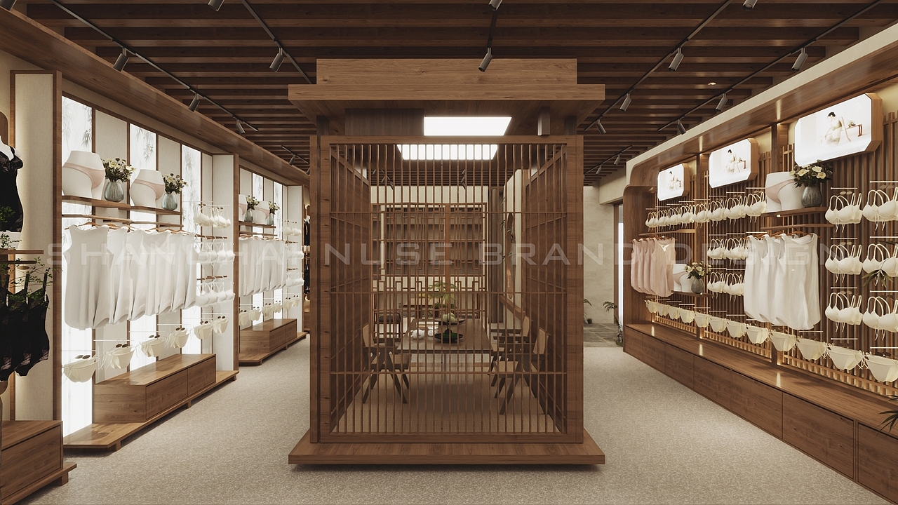 圆窗框景:内衣店的东方美学帧