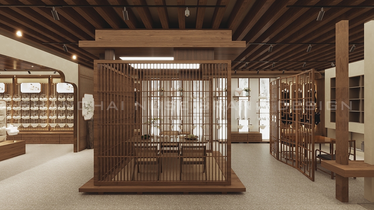 圆窗框景:内衣店的东方美学帧