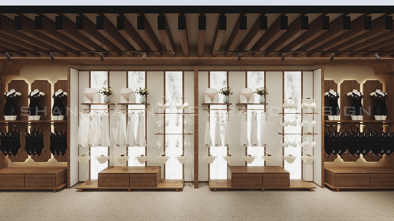 圆窗框景:内衣店的东方美学帧