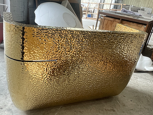 不锈钢吧台厂家 手工锻打锤纹吧台酒店前台